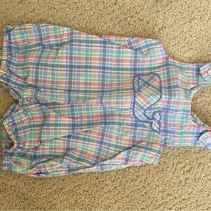 Vineyard Vines Pastel Plaid Kids Romper